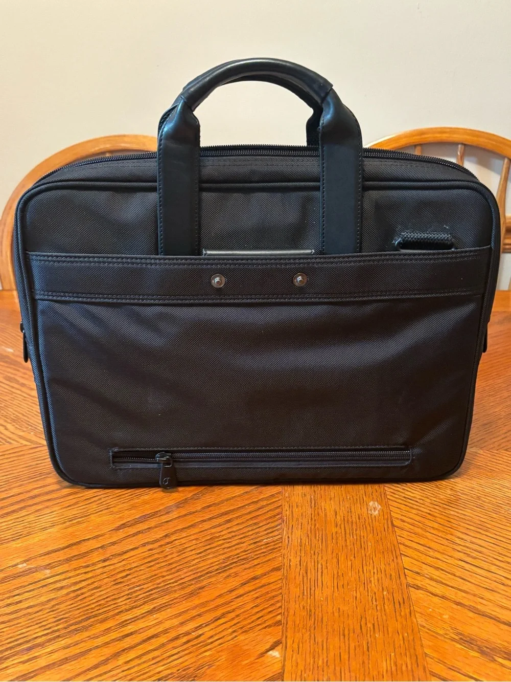 Briggs & Riley @work Black Ballistic Nylon Slim Laptop Briefcase Bag Tech Brief
